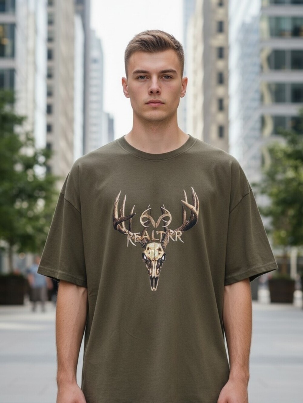 Realtree Men Size 2XL Deer Skull Outdoorsmen New With Tags Shirt